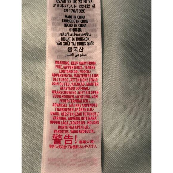 Disney Blue Mickey Mouse Tropical Print Swimsuit – Women’s 2X - Picture 4 of 7